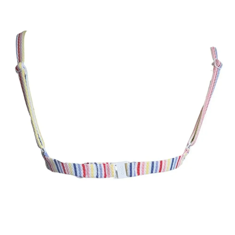 Onia Wired Bikini Top Rainbow Seersucker Striped Size Small